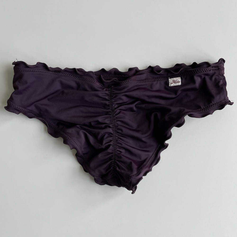 Plum Ruffle Bikini Bottom - Size Small - Picture 2 of 4